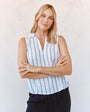 Bella DahlSleeveless Pullover - Black & White Shadow StripeTops