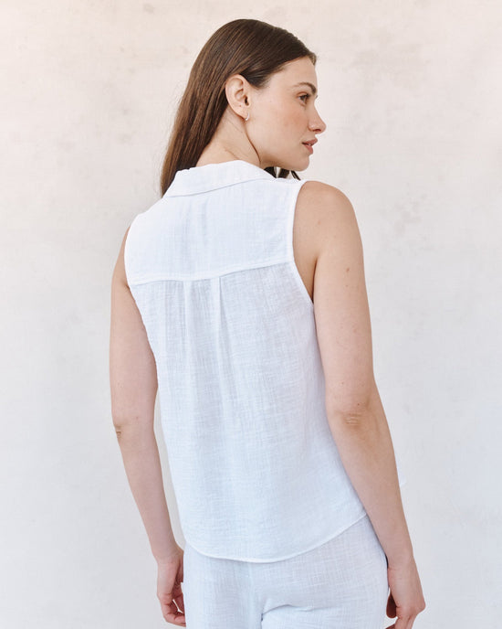 Bella Dahl Sleeveless Pullover - White View 2