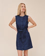 Bella DahlSleeveless Seamed Shirt Dress - Herringbone WashDresses