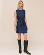Bella DahlSleeveless Seamed Shirt Dress - Herringbone WashDresses