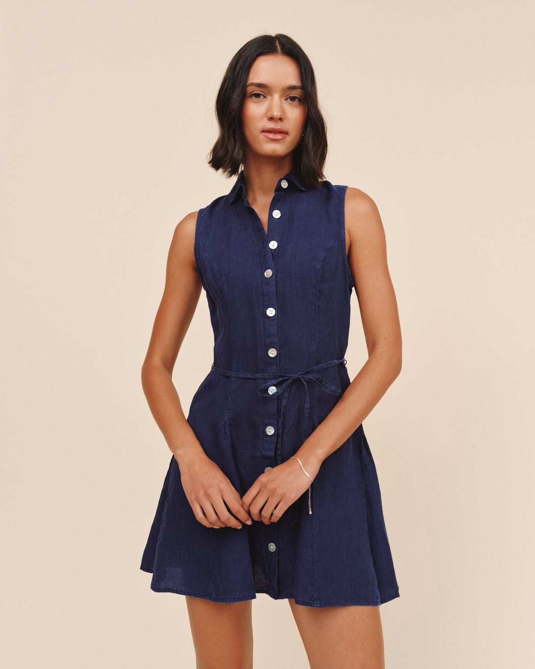 Bella DahlSleeveless Seamed Shirt Dress - Nautical NightDresses