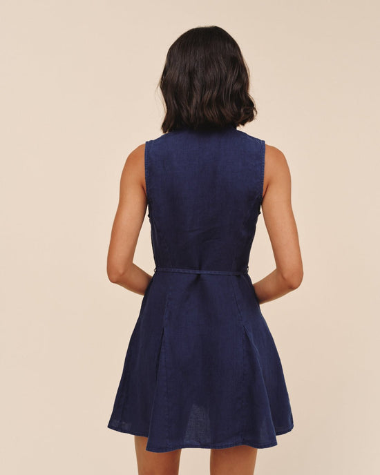 Bella Dahl Sleeveless Seamed Shirt Dress - Nautical Night View 2