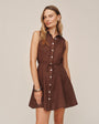 Bella DahlSleeveless Seamed Shirt Dress - Sea Glass BrownDresses