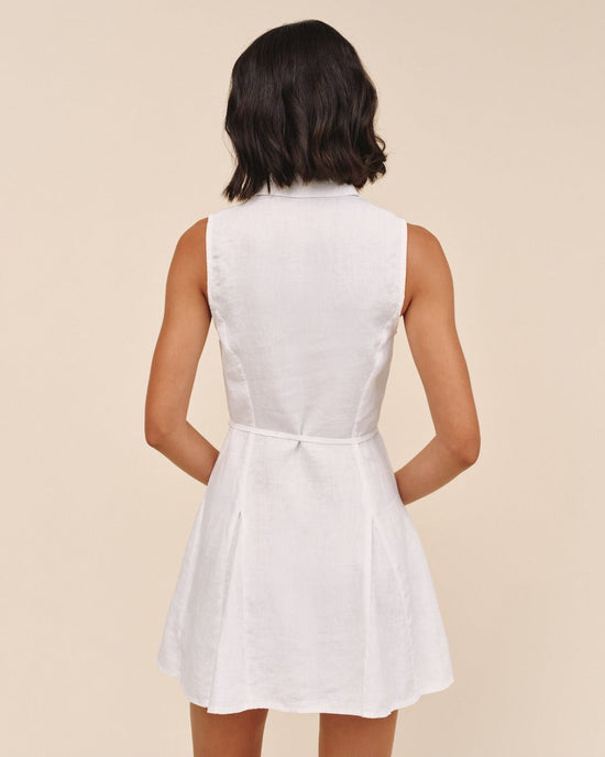 Bella Dahl Sleeveless Seamed Shirt Dress - White View 2