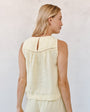 Bella DahlSleeveless Trimmed Yoke Seam Top - Lemon DropTops