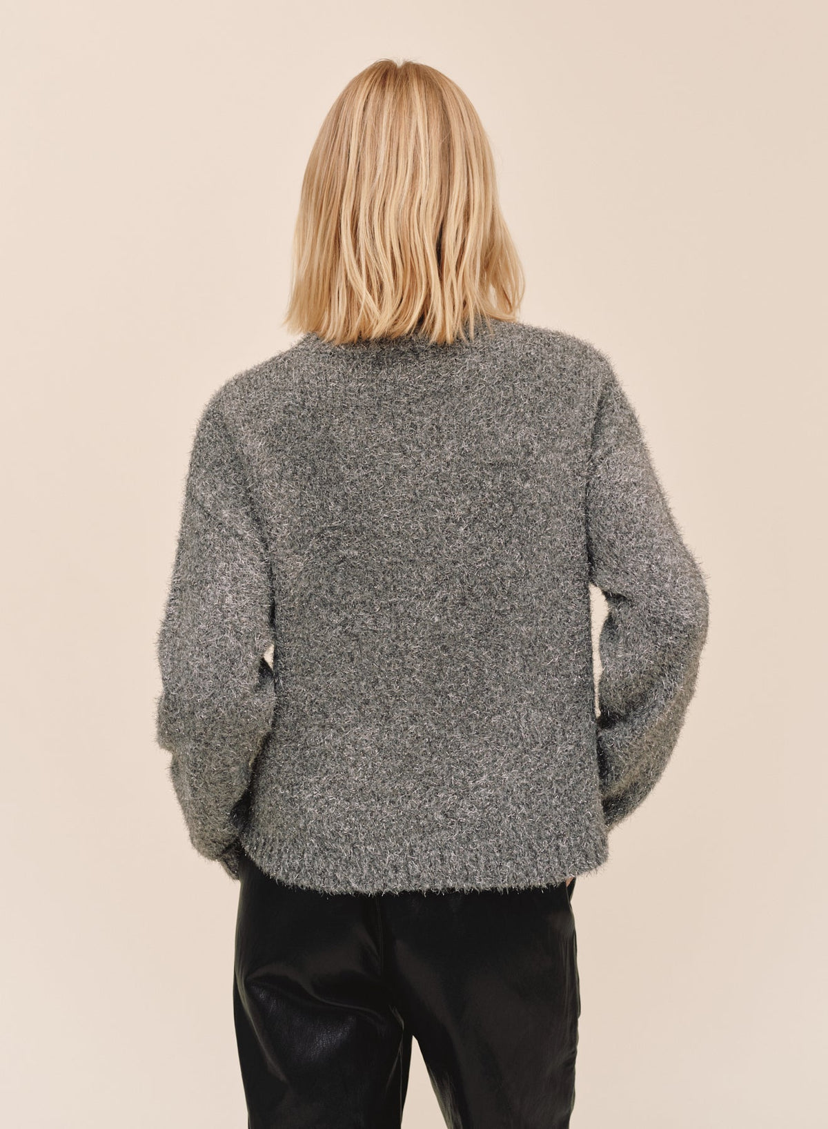 Bella DahlSlouchy Sweater - Charcoal ShimmerSweaters