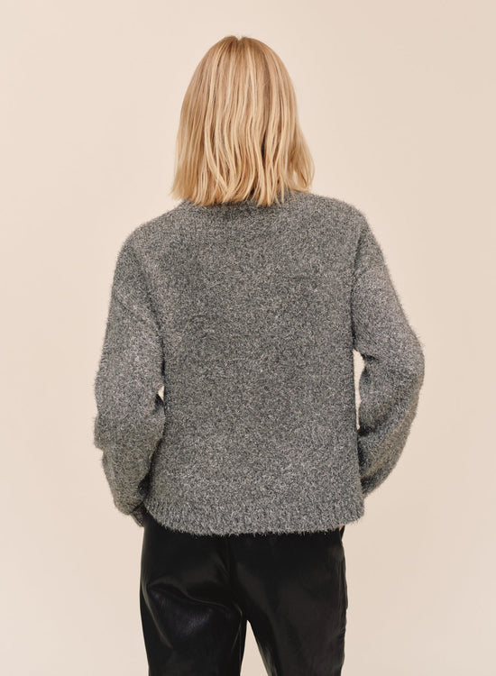 Bella Dahl Slouchy Sweater - Charcoal Shimmer View 2