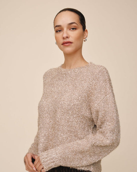 Bella Dahl Slouchy Sweater - Gold Shimmer View 2