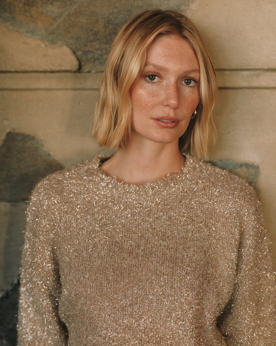 Bella Dahl Slouchy Sweater - Gold Shimmer