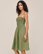 Bella DahlSmocked Dress With Beaded Straps - Olive LeafDresses