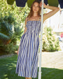 Bella DahlSmocked Midi Dress - Painted Tides StripeDresses