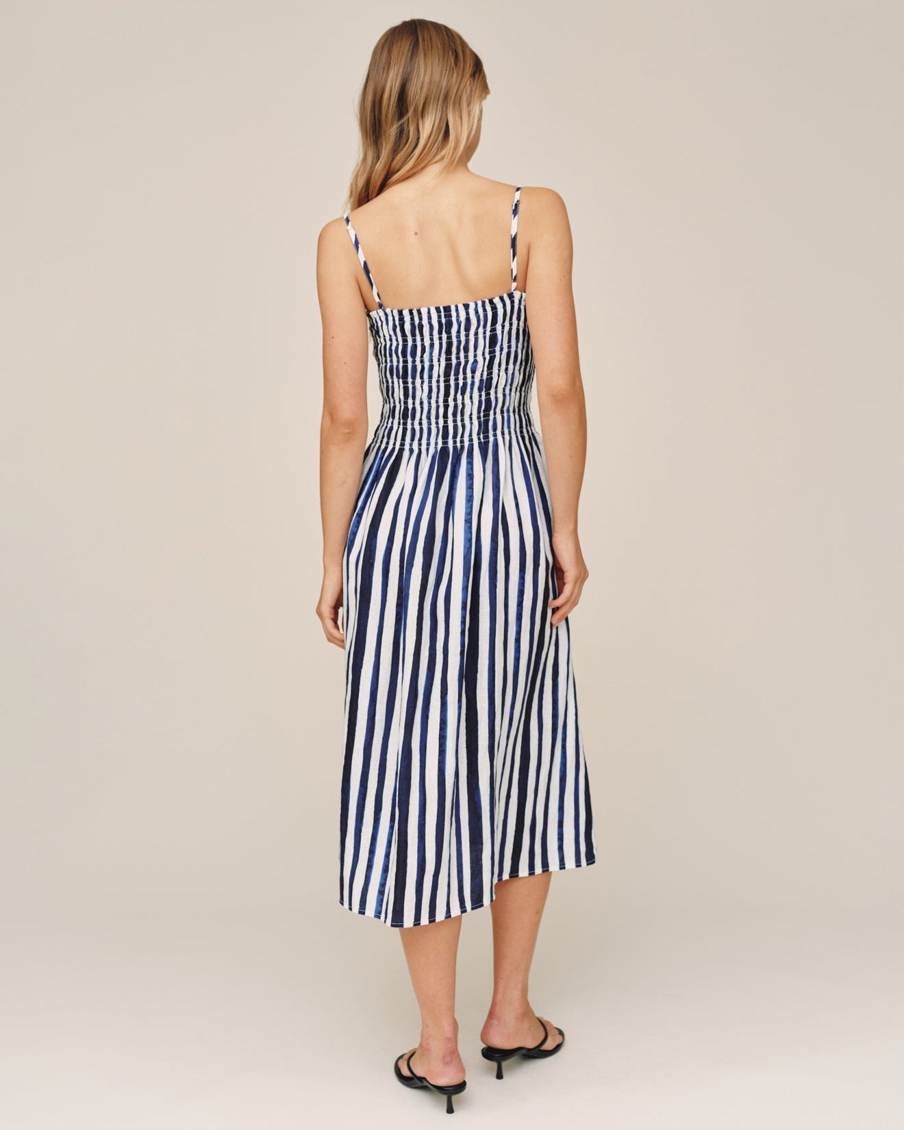 Bella DahlSmocked Midi Dress - Painted Tides StripeDresses