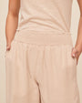 Bella DahlSmocked Waist Wide Leg Pant - Linen SandPants