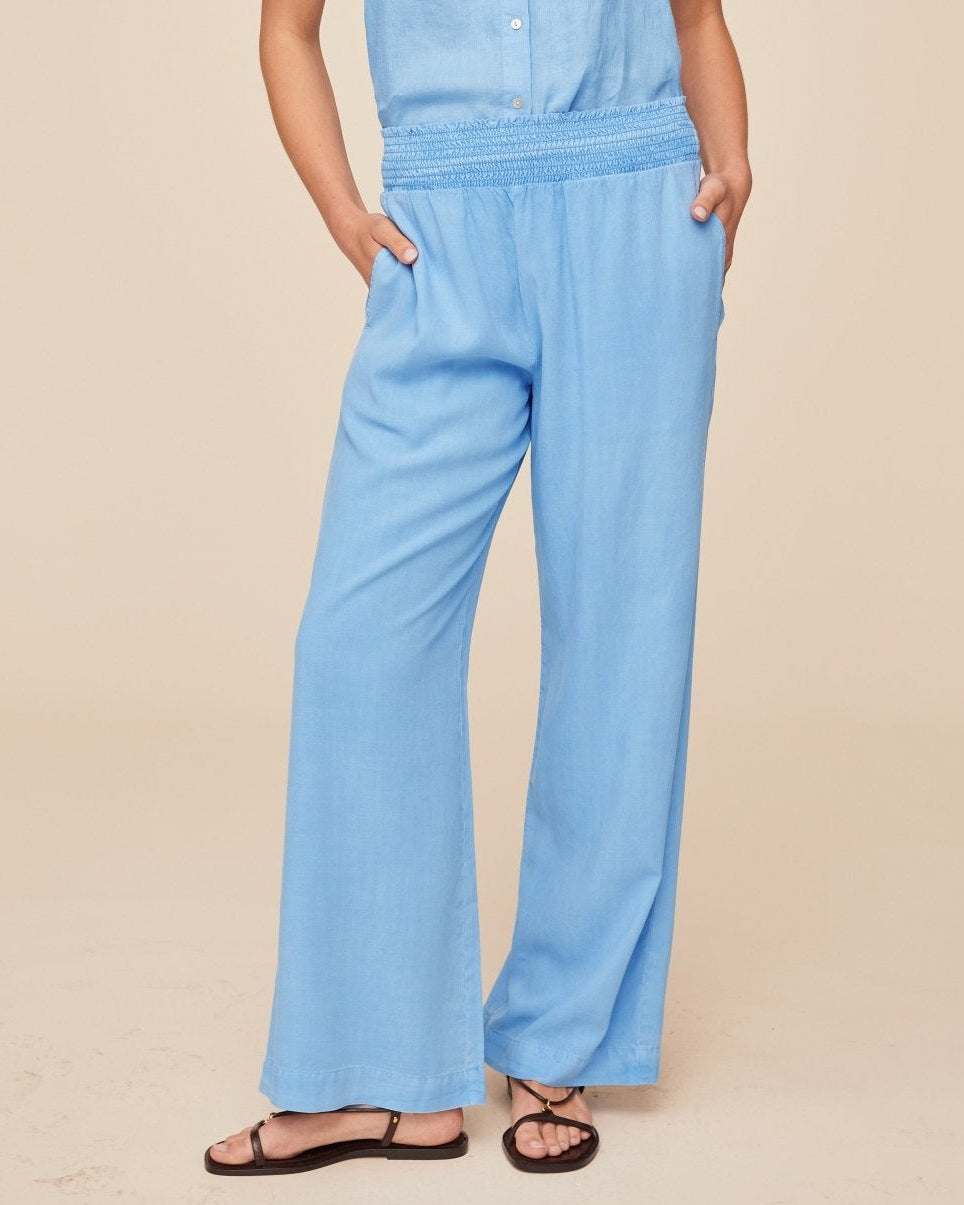 Bella DahlSmocked Waist Wide Leg - Tidal BluePants