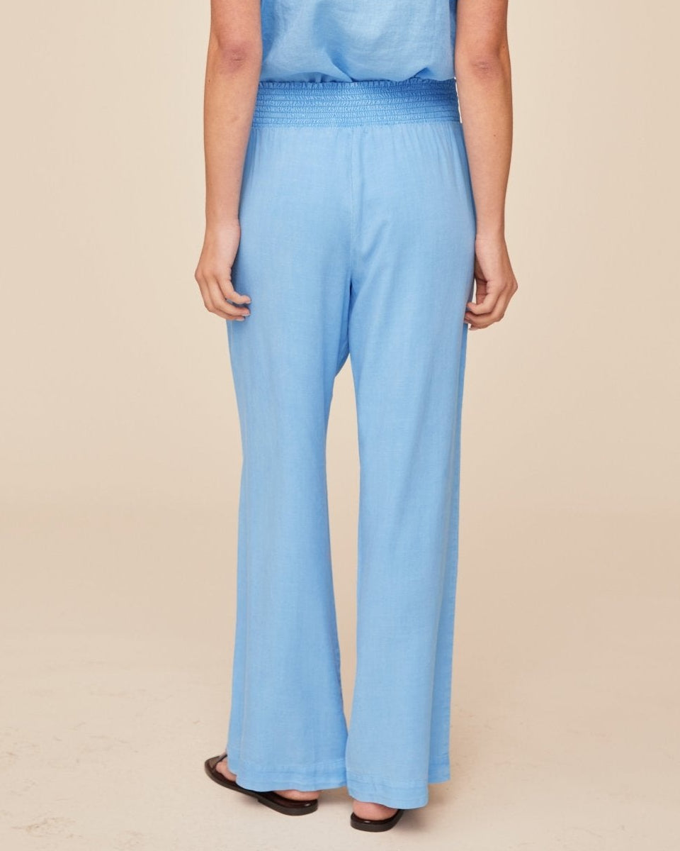 Bella DahlSmocked Waist Wide Leg - Tidal BluePants