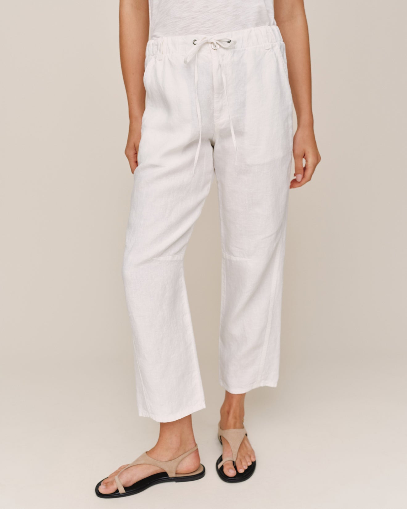 Bella DahlSoft Barrel Zip Front - WhitePants