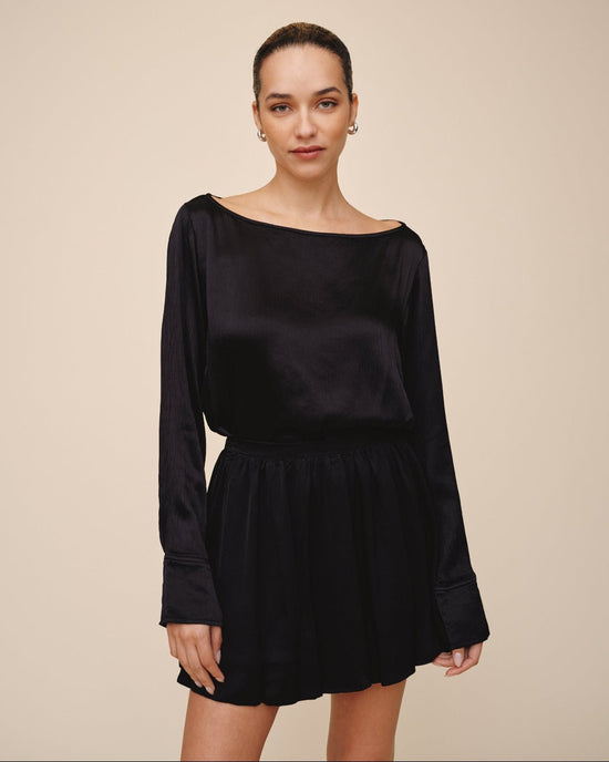 Bella Dahl Soft Bubble Skirt - Black View 2
