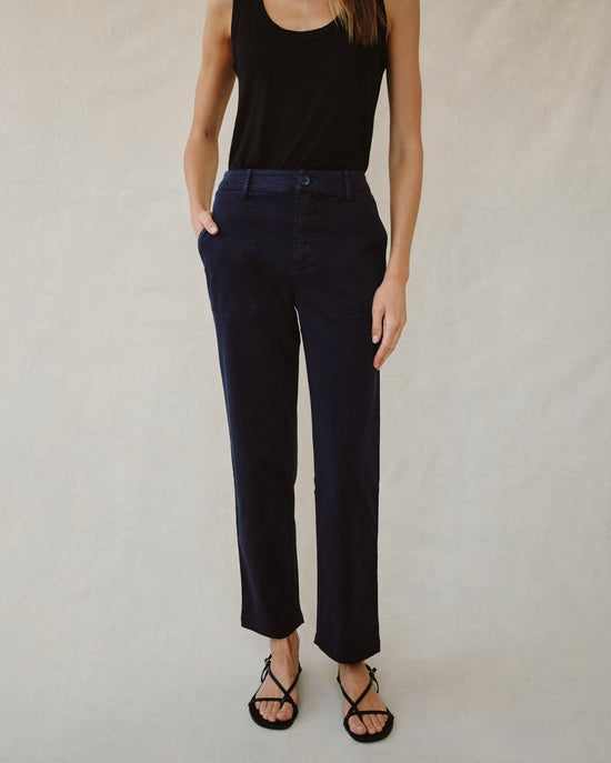 Bella Dahl Sonny Utility Pant - Italian Navy View 2