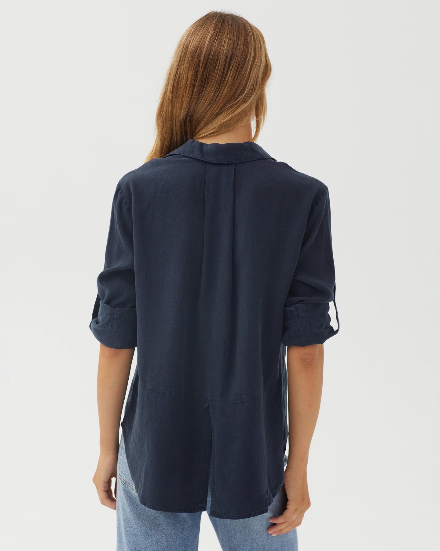Bella DahlSplit Back Button Down - Endless SeaTops