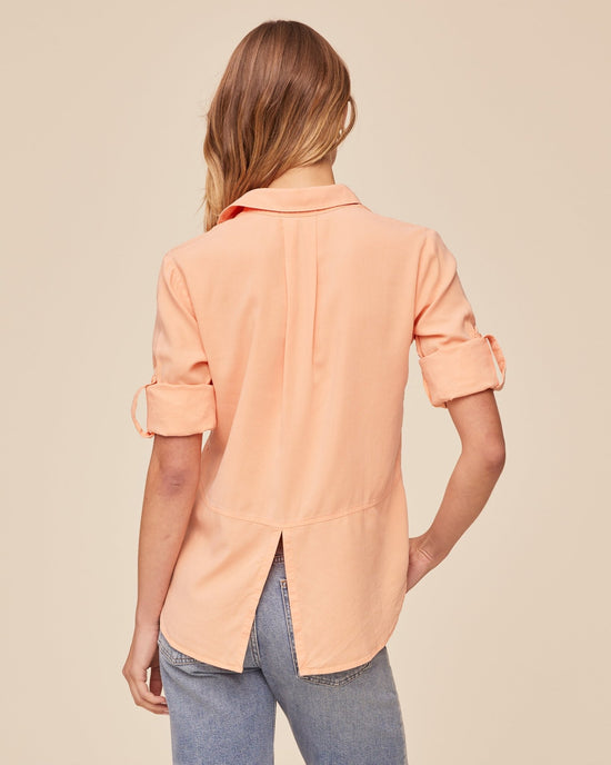 Bella Dahl Split Back Button Down - Golden Blush View 2