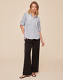 Bella DahlSplit Back Button Down - Light Sunspray WashTops