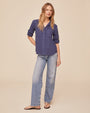 Bella DahlSplit Back Button Down - Midnight SurfTops