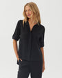 Bella DahlSplit Back Button Down - Vintage BlackTops