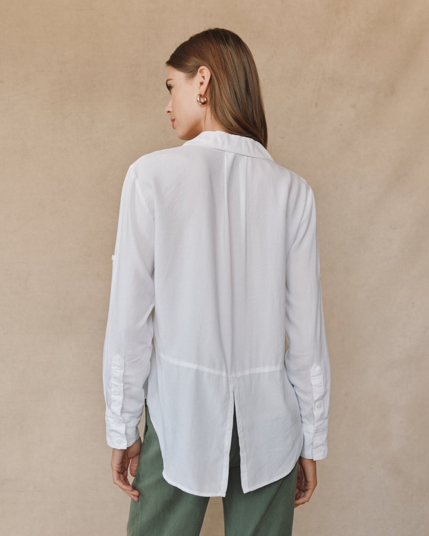 Bella DahlSplit Back Button Down - WhiteTops