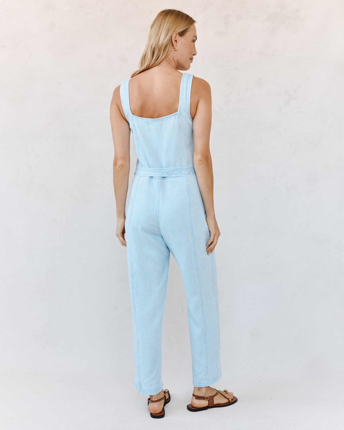 Square Neck Jumpsuit - Coastal Fade Wash – Bella Dahl