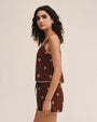 Bella DahlSquare Neck Trimmed Tank - Coconut Palm PrintTops