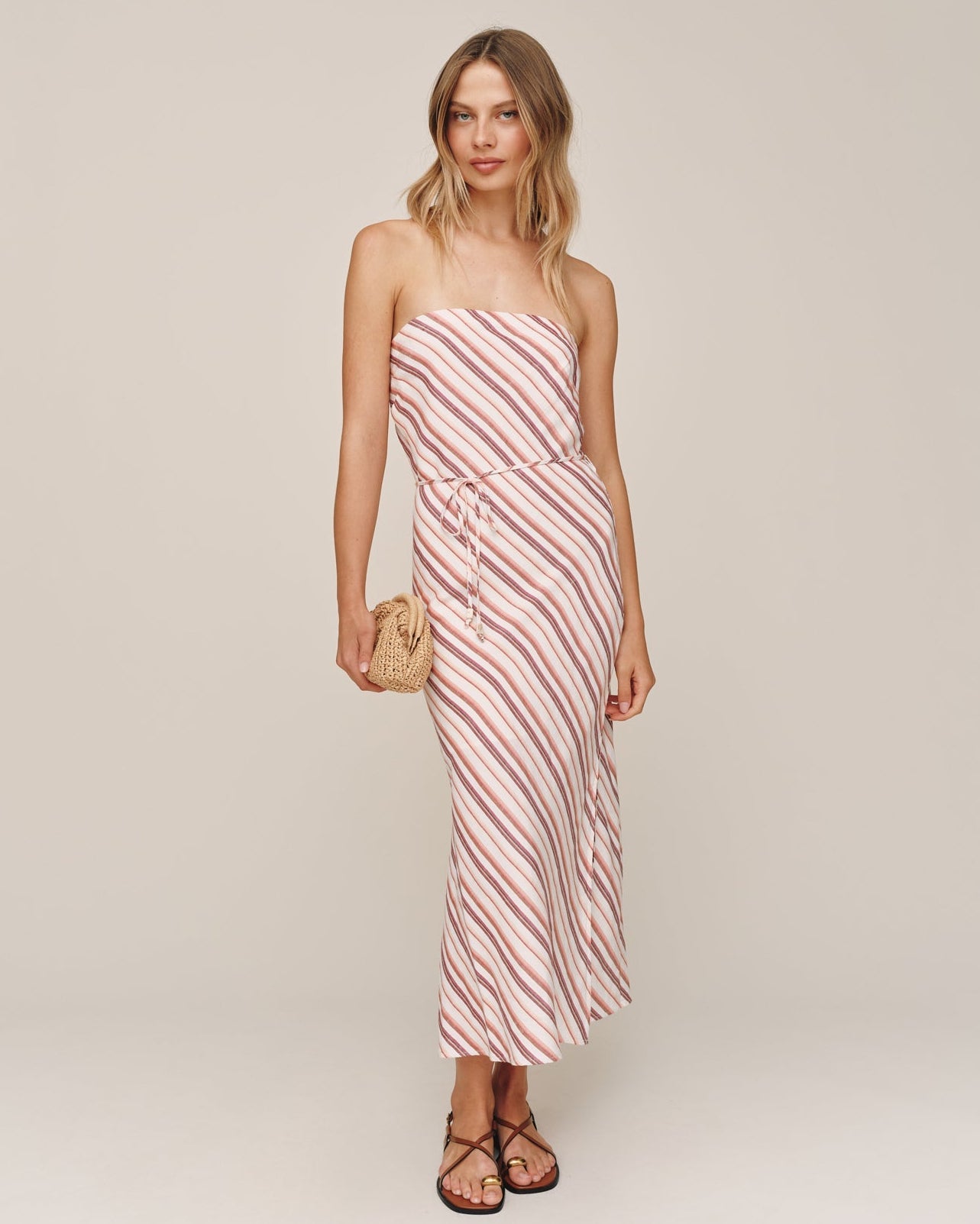Bella DahlStrapless Bias Maxi Dress - Sunset StripeDresses