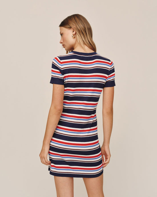 Bella Dahl Stripe Tee Dress - Seaside Stripe View 2