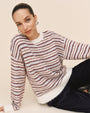 Bella DahlStriped Crew Neck Sweater - Frosty StripeSweaters