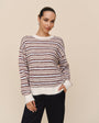 Bella DahlStriped Crew Neck Sweater - Frosty StripeSweaters