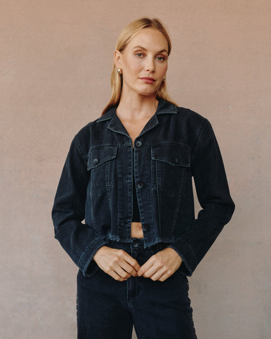 Bella Dahl Studded Jacket - Moon Shadow Wash View 2