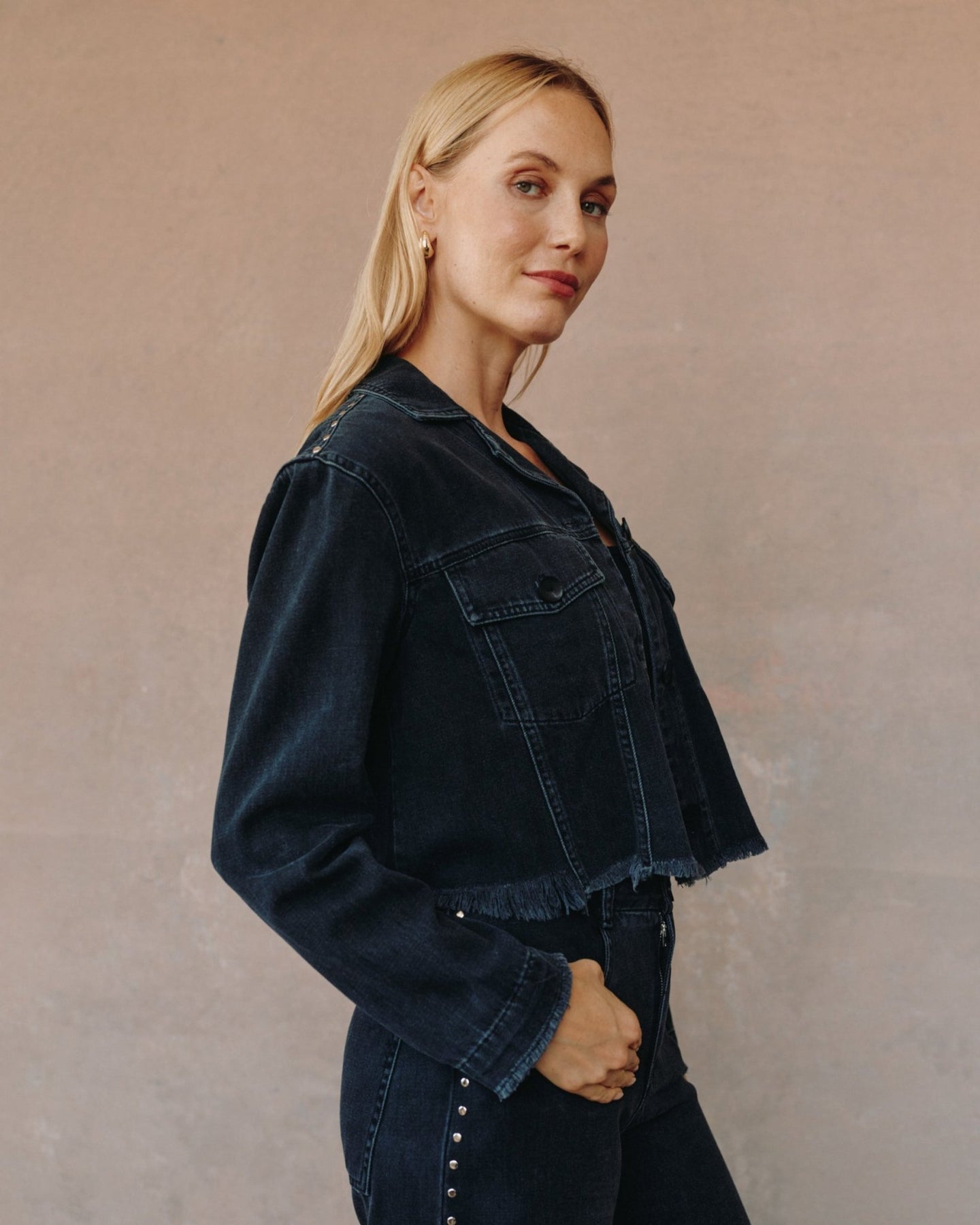 Bella DahlStudded Jacket - Moon Shadow WashCoats & Jackets