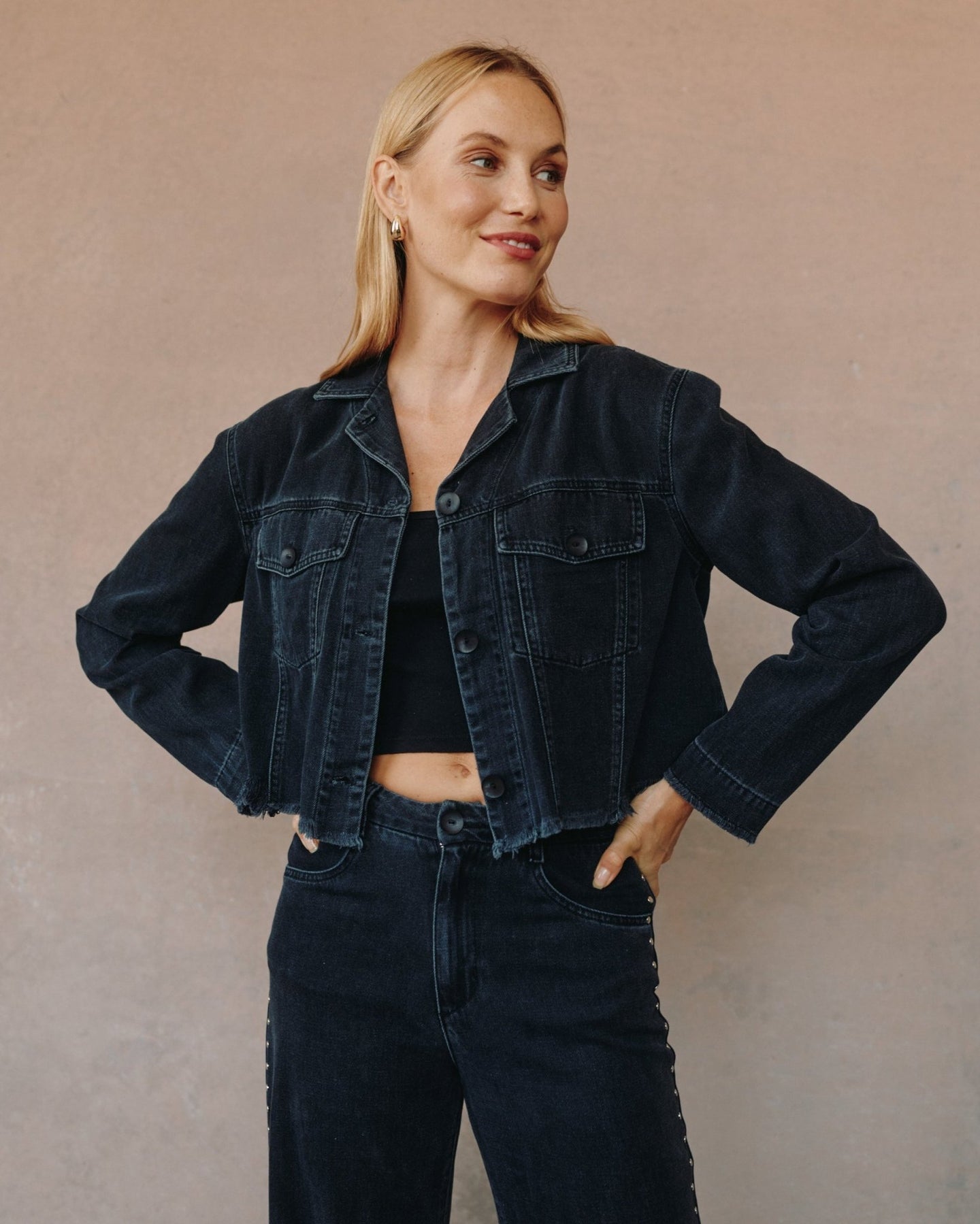 Bella DahlStudded Jacket - Moon Shadow WashCoats & Jackets