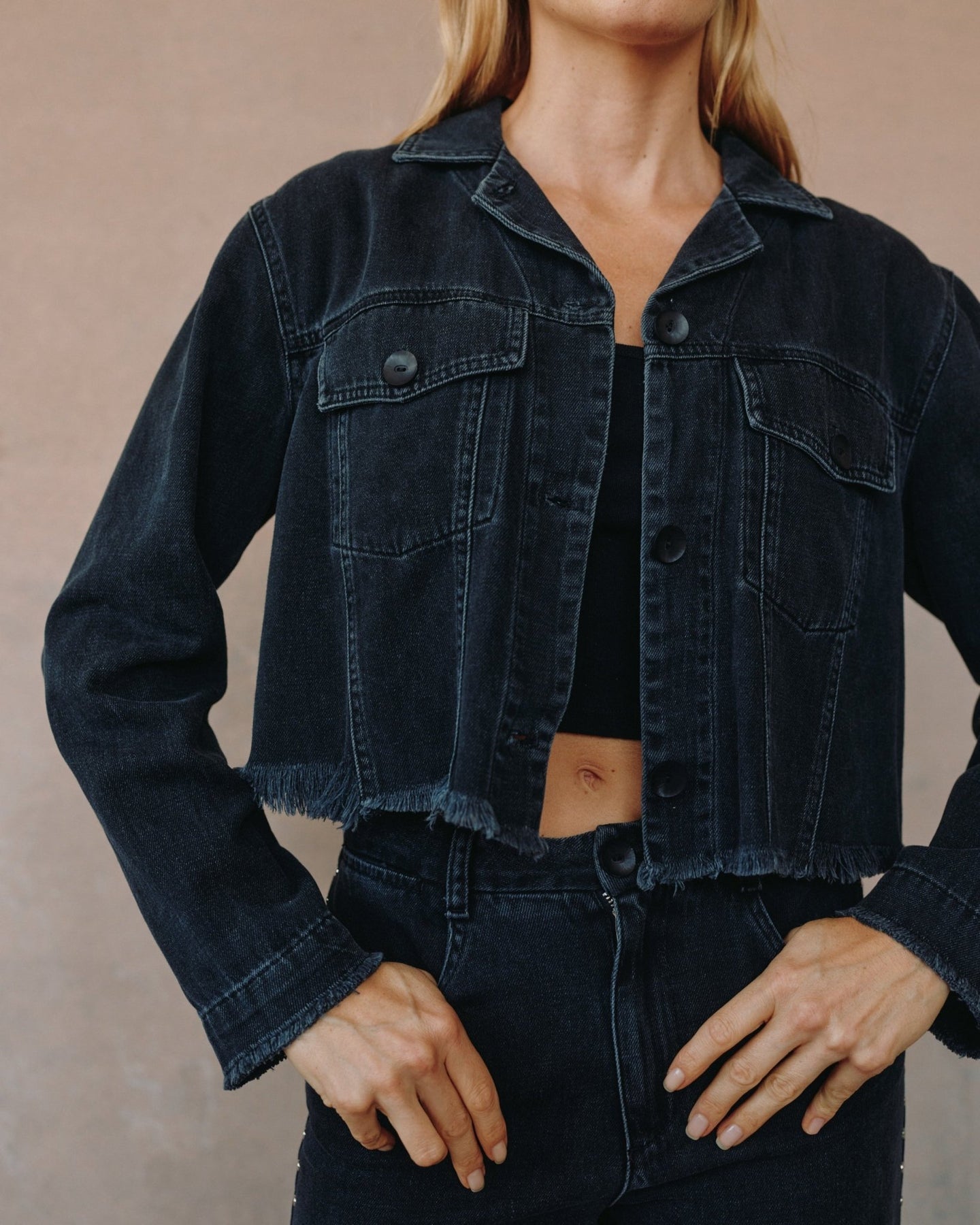 Bella DahlStudded Jacket - Moon Shadow WashCoats & Jackets