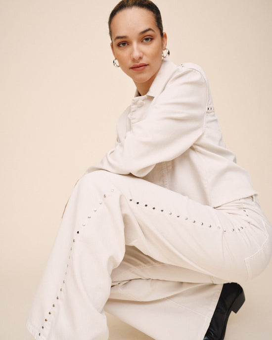 Bella Dahl Studded Vintage Jean - Frosted Ecru