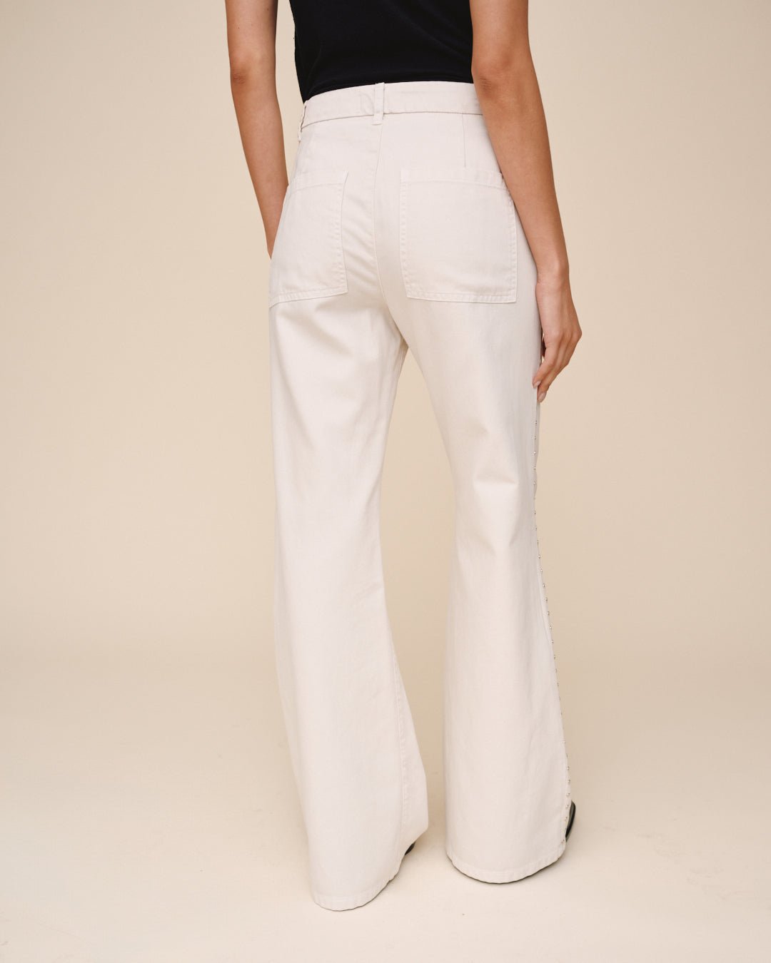 Bella DahlStudded Vintage Jean - Frosted EcruPants