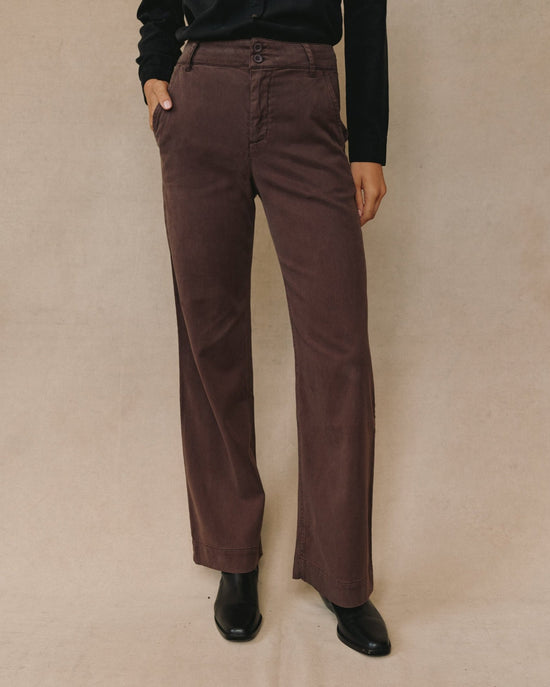 Bella Dahl Sydney Wide Leg Pant - Chestnut Brown View 2