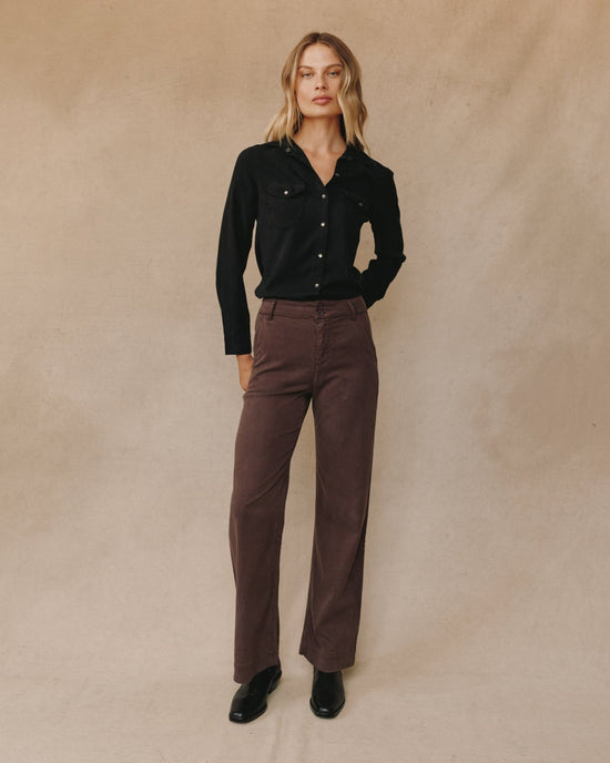 Bella Dahl Sydney Wide Leg Pant - Chestnut Brown