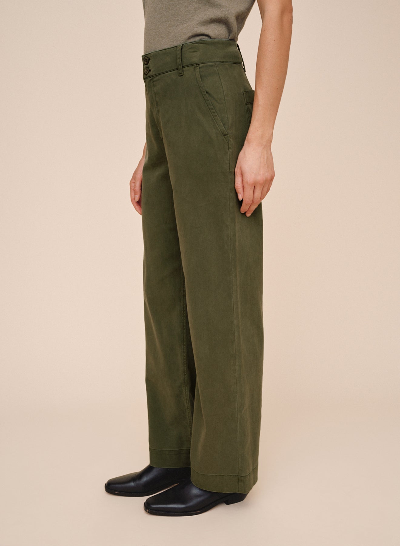 Bella DahlSydney Wide Leg Pant - Olive NightPants