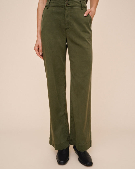 Bella Dahl Sydney Wide Leg Pant - Olive Night