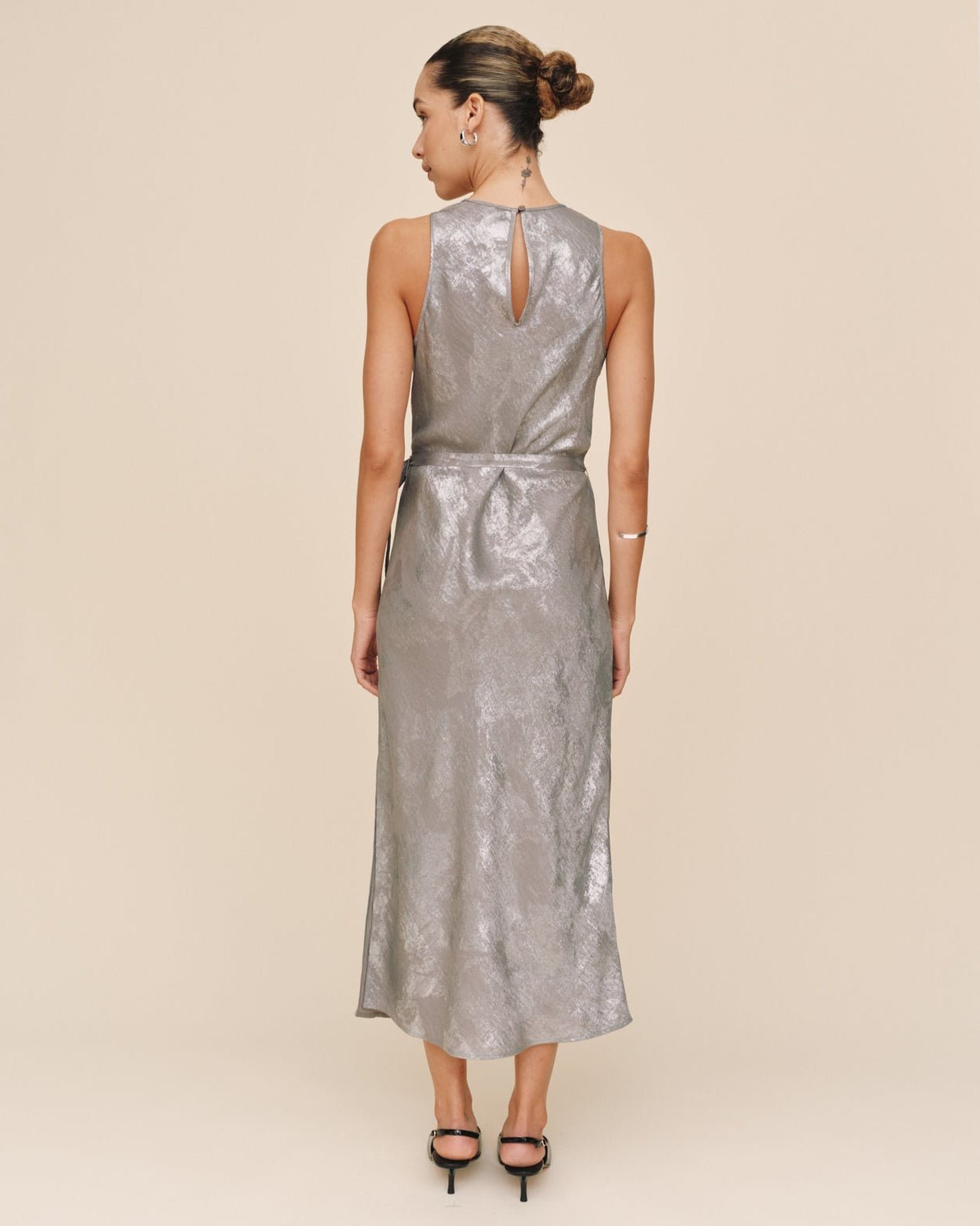 Bella DahlTank Slip Dress - Silver Distress FoilDresses