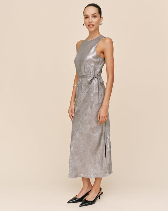 Bella Dahl Tank Slip Dress - Silver Distress Foil View 2
