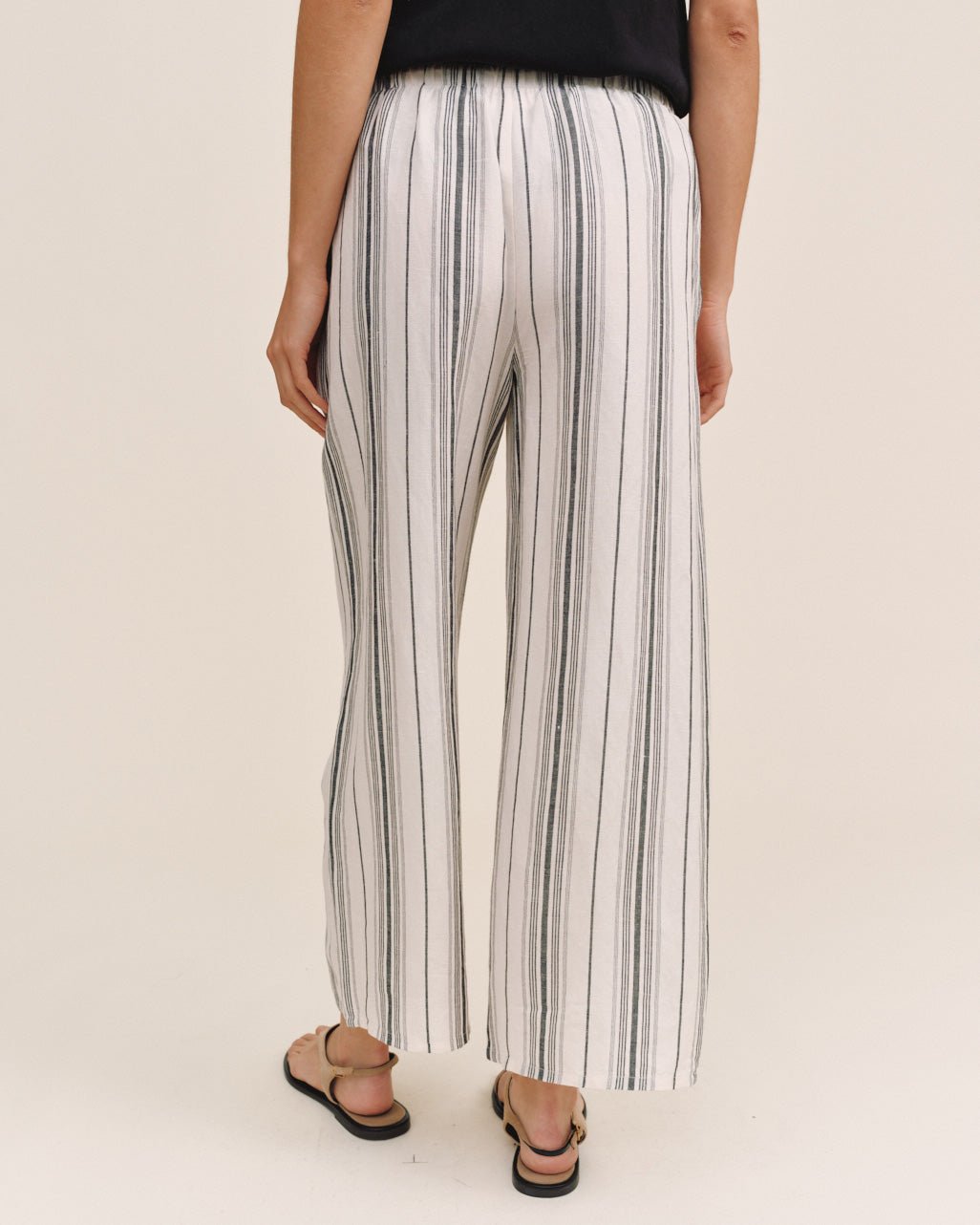 Bella DahlTassel Cord Drawstring Crop - Boardwalk StripePants