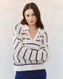 Bella DahlTassel Tie Open Knit Sweater - Ink StripeSweaters
