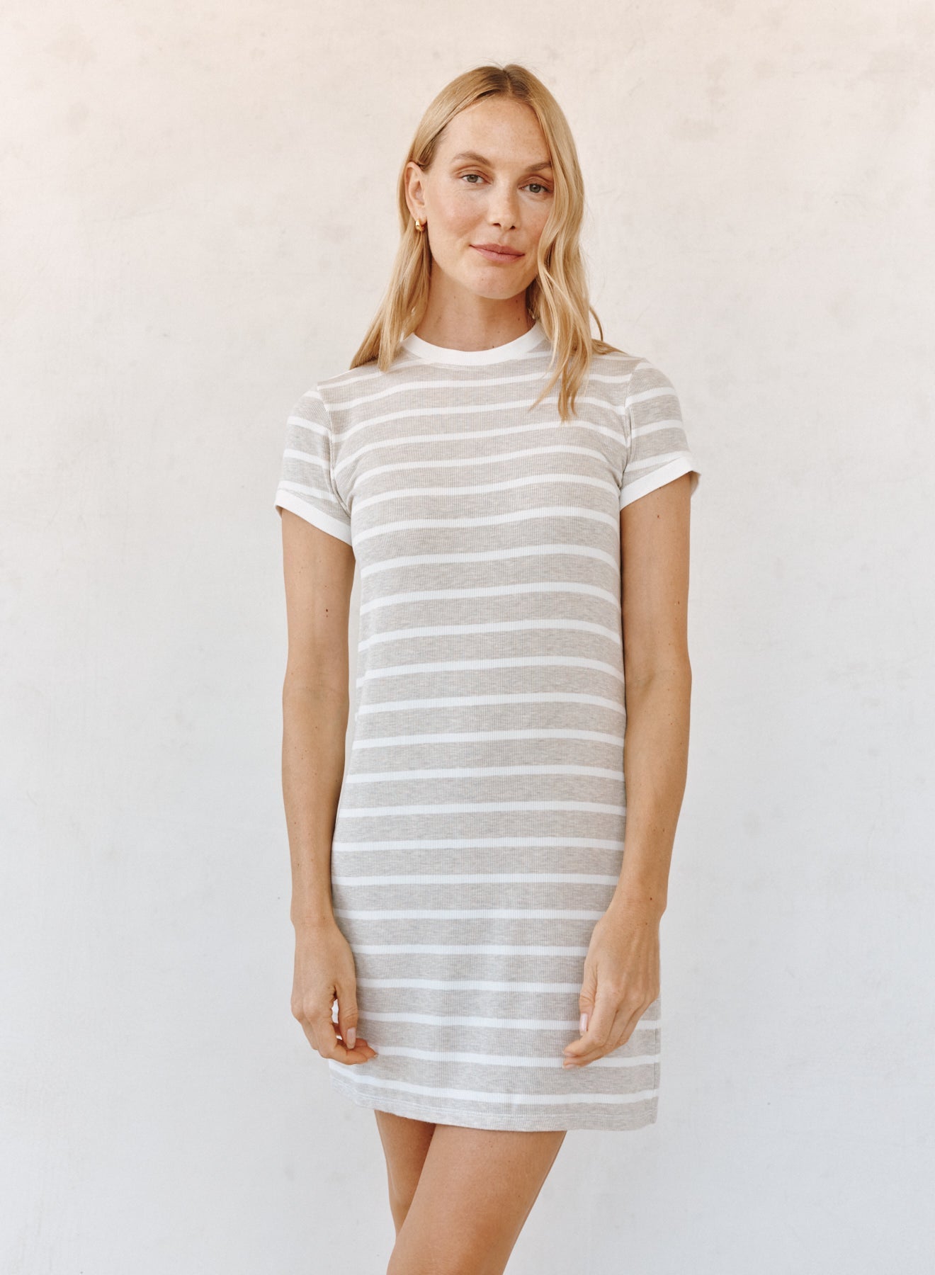 Bella DahlTee Shirt Dress - Sand StripeDresses
