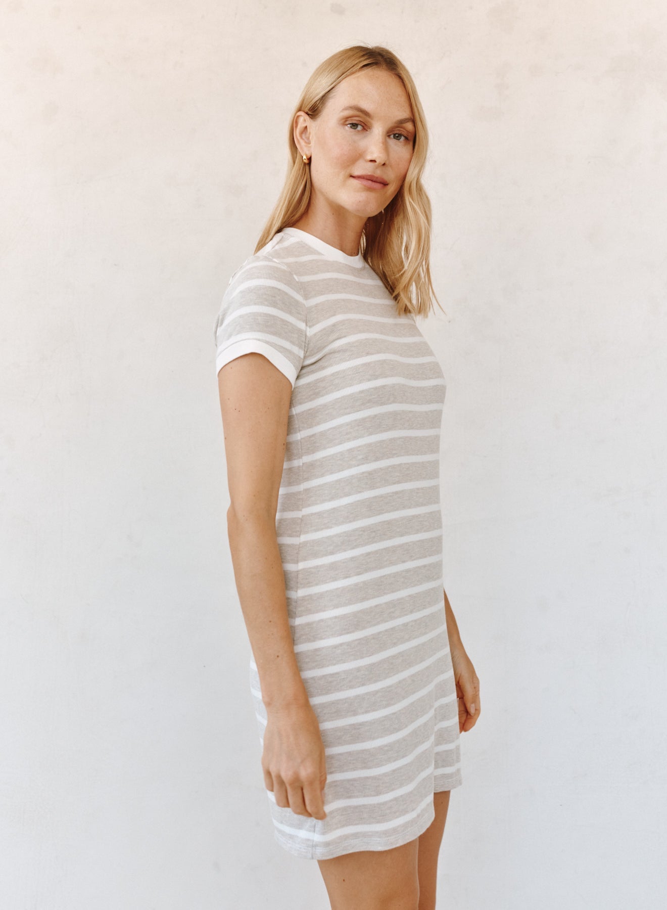 Bella DahlTee Shirt Dress - Sand StripeDresses